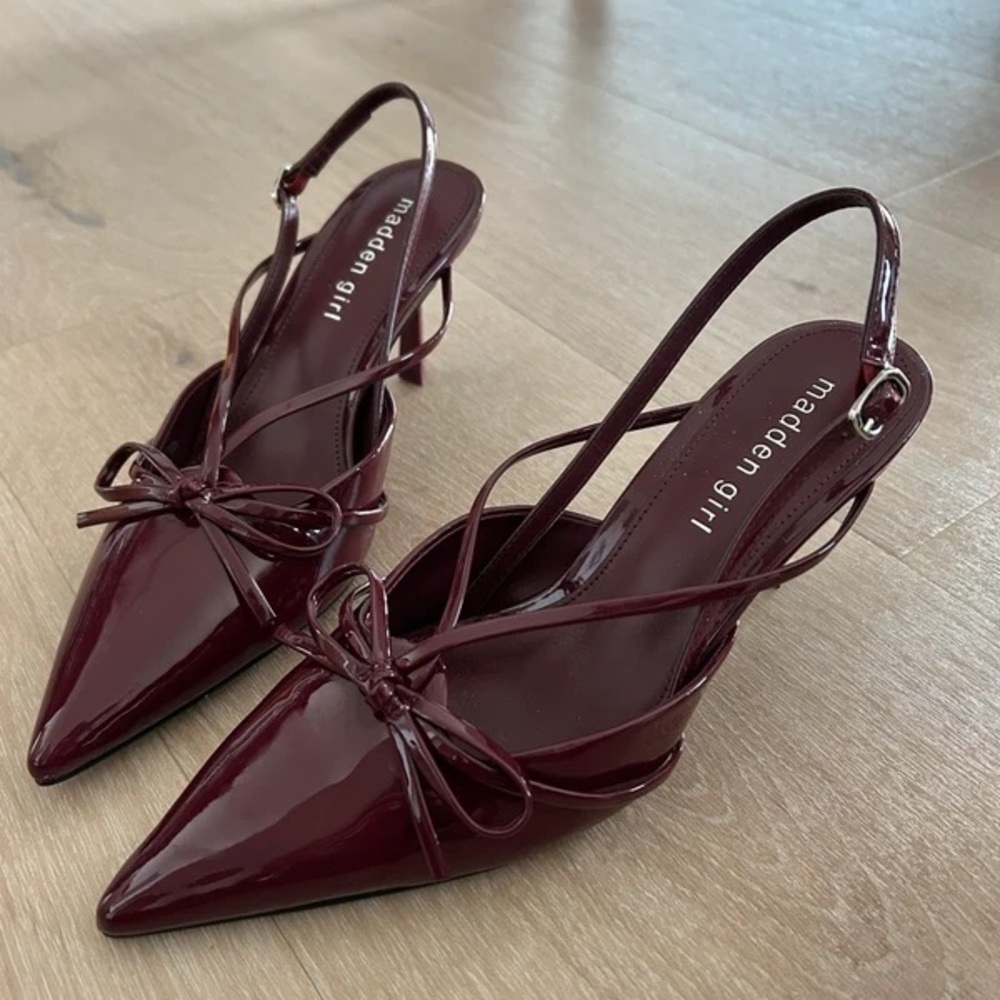 Madden Girl Burgundy Strappy Heels